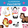 3 1/2" - 5" Farm Animal Cardstock Bulletin Board Cutouts - 48 Pc. Image 2