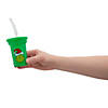 3 1/2" 6 oz. Mini Dr. Seuss&#8482; The Grinch Reusable Plastic Cups with Lids & Straws - 12 Ct. Image 1