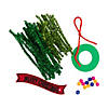 3 1/2" Beaded Chenille Stem Wreath Christmas Ornament Craft Kit - Makes 12 Image 1