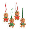 3 1/2" Big Head Gingerbread Cookie Resin Christmas Ornaments - 12 Pc. Image 1