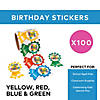 3 1/2" Bright Colors Today&#8217;s My Birthday Sticker Roll - 100 Stickers Image 2
