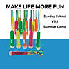 3 1/2" Bulk 48 Pc. Jesus is the Light Mini Flashlights on a Rope Image 2