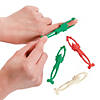 3 1/2" Christmas Elf Red, Green & White Vinyl Finger Flingers - 12 Pc. Image 1