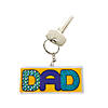 3 1/2" DIY Father's Day Dad Plastic Keychains - 12 Pc. Image 1