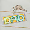 3 1/2" DIY Father's Day Dad Plastic Keychains - 12 Pc. Image 2