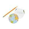 3 1/2" Earth Globe-Shaped Multicolor Paper Notepads - 24 Pc. Image 1