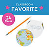 3 1/2" Earth Globe-Shaped Multicolor Paper Notepads - 24 Pc. Image 2