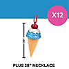 3 1/2" Ice Cream Cone-Shaped Bubble Bottle Necklaces - 12 Pc. Image 1