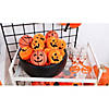 3 1/2" Jack-O&#8217;-Lantern Face Orange Rubber Basketballs - 12 Pc. Image 1