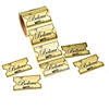 3 1/2" Jumbo Gold Foil Believe Train Ticket  Sticker Roll - 100 Pc. Image 1