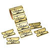 3 1/2" Jumbo Gold Foil Believe Train Ticket  Sticker Roll - 100 Pc. Image 1