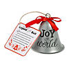 3 1/2" Legend of the Bell Metal Christmas Ornaments with Card for 12 Image 1