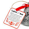 3 1/2" Legend of the Bell Metal Christmas Ornaments with Card for 12 Image 1