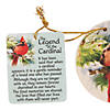 3 1/2" Legend of the Cardinal Ceramic Christmas Ornaments with Card for 12 Image 1