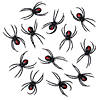 3 1/2" Magnetic Black Widow Spiders - 12 Pc. Image 1