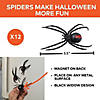 3 1/2" Magnetic Black Widow Spiders - 12 Pc. Image 3