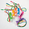 3 1/2" Mini Brightly Colored Flashlights on a Multicolor Rope - 12 Pc. Image 3