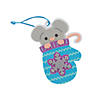 3 1/2" Winter Mouse in Mitten Christmas Ornament Craft Kit - Makes 12 Image 1