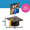 3 1/2" x 1 3/4" Graduation Hat Black Resin Photo Holder/Balloon Weight Image 1