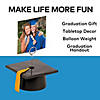 3 1/2" x 1 3/4" Graduation Hat Black Resin Photo Holder/Balloon Weight Image 2