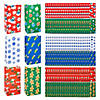 3 1/2" x 10" Bulk 144 Pc. Holiday Patterns Paper Treat Bag Assortment Image 1