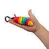 3 1/2&quot; x 2&quot; Rainbow Fidget Slug Backpack Clip Keychains - 24 Pc. Image 2