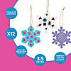 3 1/2&quot; x 3 1/2&quot; DIY UnfinishedWood Snowflake Ornaments - 12 Pc. Image 3