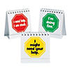 3 1/2" x 3 1/2" Red, Yellow & Green I Need Help Mini Flip Charts - 12 Pc. Image 1