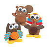 3 1/2&quot; x 3 1/4&quot; 3D Fall Characters Pom-Pom Pals Craft Kit - Makes 12 Image 1