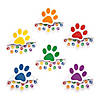 3 1/2&quot; x 3 1/4&quot; Paw Print Corner Cardstock Bookmarks - 24 Pc. Image 1