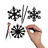 3 1/2&quot; x 4&quot; Magic Color Scratch Snowflake Cardstock Christmas Ornaments - 24 Pc. Image 1