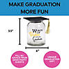 3 1/2" x 6" Graduation Words of Wisdom Clear Glass Jar with Hat Lid Image 2