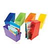 3 1/2" x 7 1/4" Colorful Plastic Classroom Book Bins - 6 Pc. Image 1