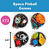 3 1/4" Bulk 72 Pc. Outer Space & Planets Plastic Pinball Games Image 2