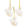 3 1/4" Memorial Angel White Ceramic Christmas Ornaments - 12 Pc. Image 1