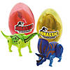 3 1/4" Transforming Dinosaur-Filled Plastic Easter Eggs - 12 Pc. Image 1