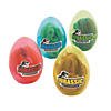 3 1/4" Transforming Dinosaur-Filled Plastic Easter Eggs - 12 Pc. Image 1
