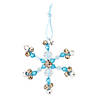 3 1/4&quot; x 3 1/2&quot; Jingle Bell Snowflake Ornament Bead Craft Kit - Makes 12 Image 1