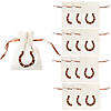 3 1/4&quot; x 4 3/4&quot; Horseshoe Drawstring Polyester Favor Bags - 12 Pc. Image 1