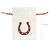 3 1/4&quot; x 4 3/4&quot; Horseshoe Drawstring Polyester Favor Bags - 12 Pc. Image 1