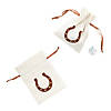 3 1/4&quot; x 4 3/4&quot; Horseshoe Drawstring Polyester Favor Bags - 12 Pc. Image 2