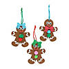 3 1/4" x 4" Gingerbread Christmas Ornament Craft Kit - Makes 12 Image 1