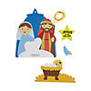 3 1/4" x 4" Nativity Jesus Gift Christmas Ornament Craft Kit - Makes 12 Image 1