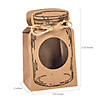 3 1/4" x 5 1/4" Mini Kraft Paper Mason Jar-Shaped Treat Bags with Cellophane Window - 12 Pc. Image 1