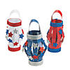 3 1/4" x 5" Glitter Patriotic Lantern Foam & Cardstock Craft Kit- Makes 12 Image 1