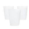 3 3/4" 12 oz. Bulk 50 Ct. Clear Frosted Reusable Plastic Cups Image 1
