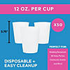 3 3/4" 12 oz. Bulk 50 Ct. Clear Frosted Reusable Plastic Cups Image 2