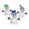 3 3/4" x 3 3/4" 3D Pom-Pom Snowman Stand-Up Craft Kit - Makes 12 Image 1