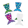 3 3/4" x 4 1/2" Mermaid Tail-Shaped Foil Paper Notepads - 24 Pc. Image 1