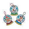 3 3/4" x 4 3/4" Color Your Own Christmas Snow Globe Ornaments - 12 Pc. Image 1